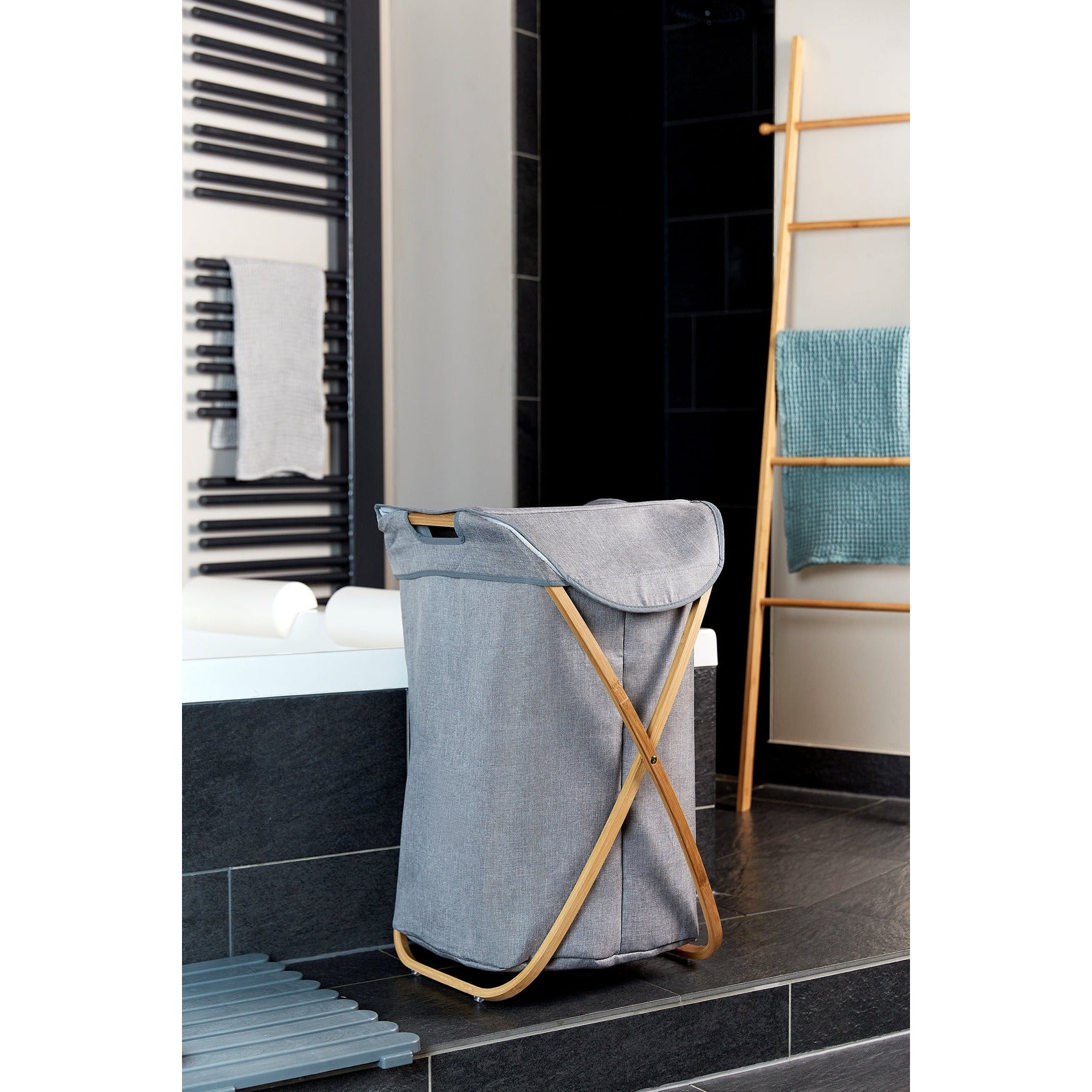 Laundry Basket 79L - Bahari - Bamboo Grey