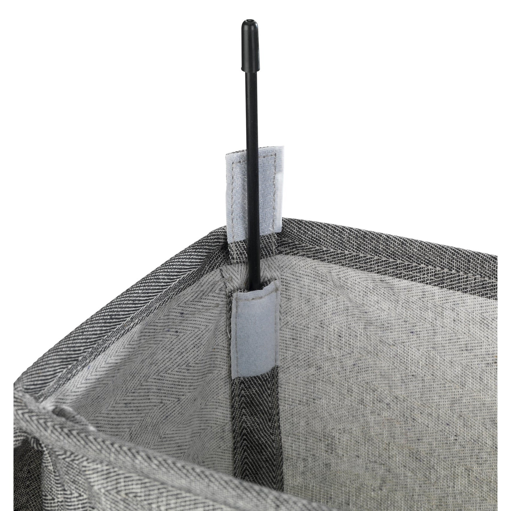 Laundry Basket 43L - With Lid - Corno Prime - Black-White