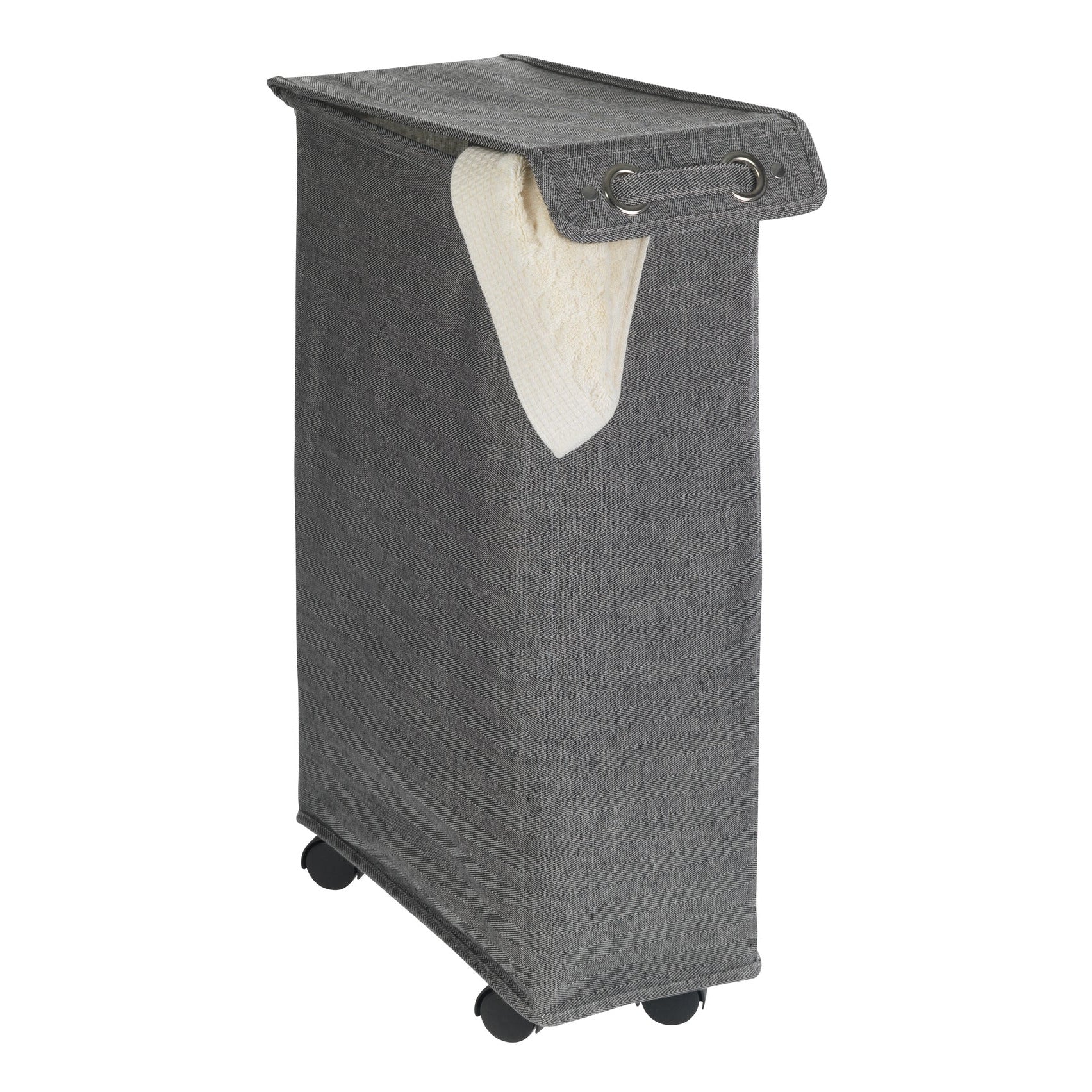 Laundry Basket 43L - With Lid - Corno Prime - Black-White