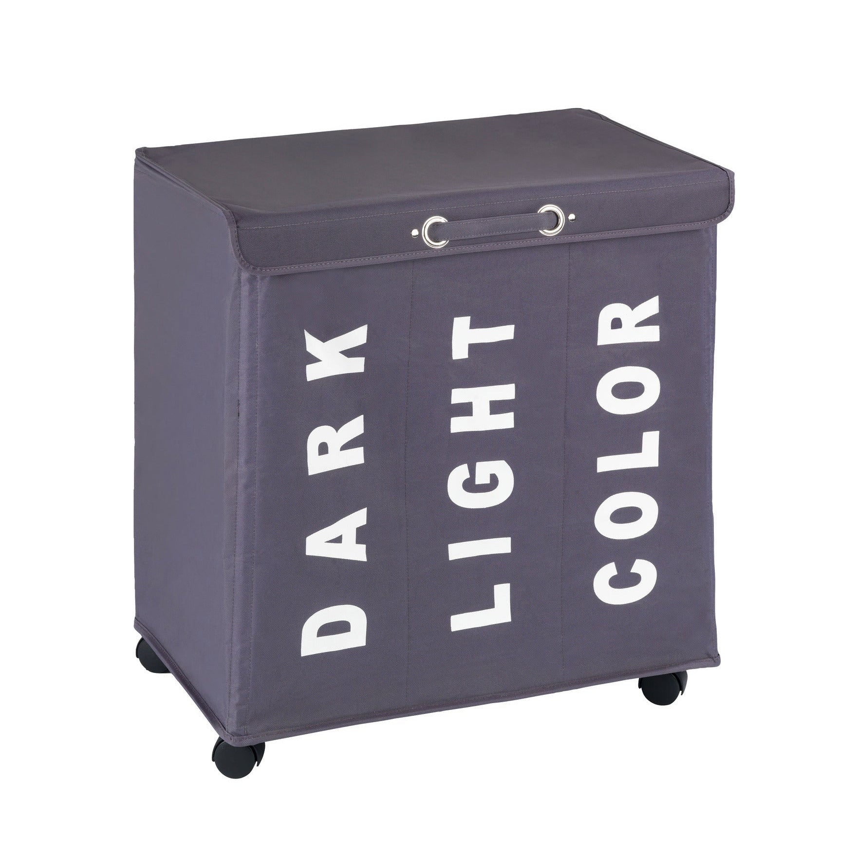 Laundry Basket 116L - 3 Compartment - Trivo - Grey