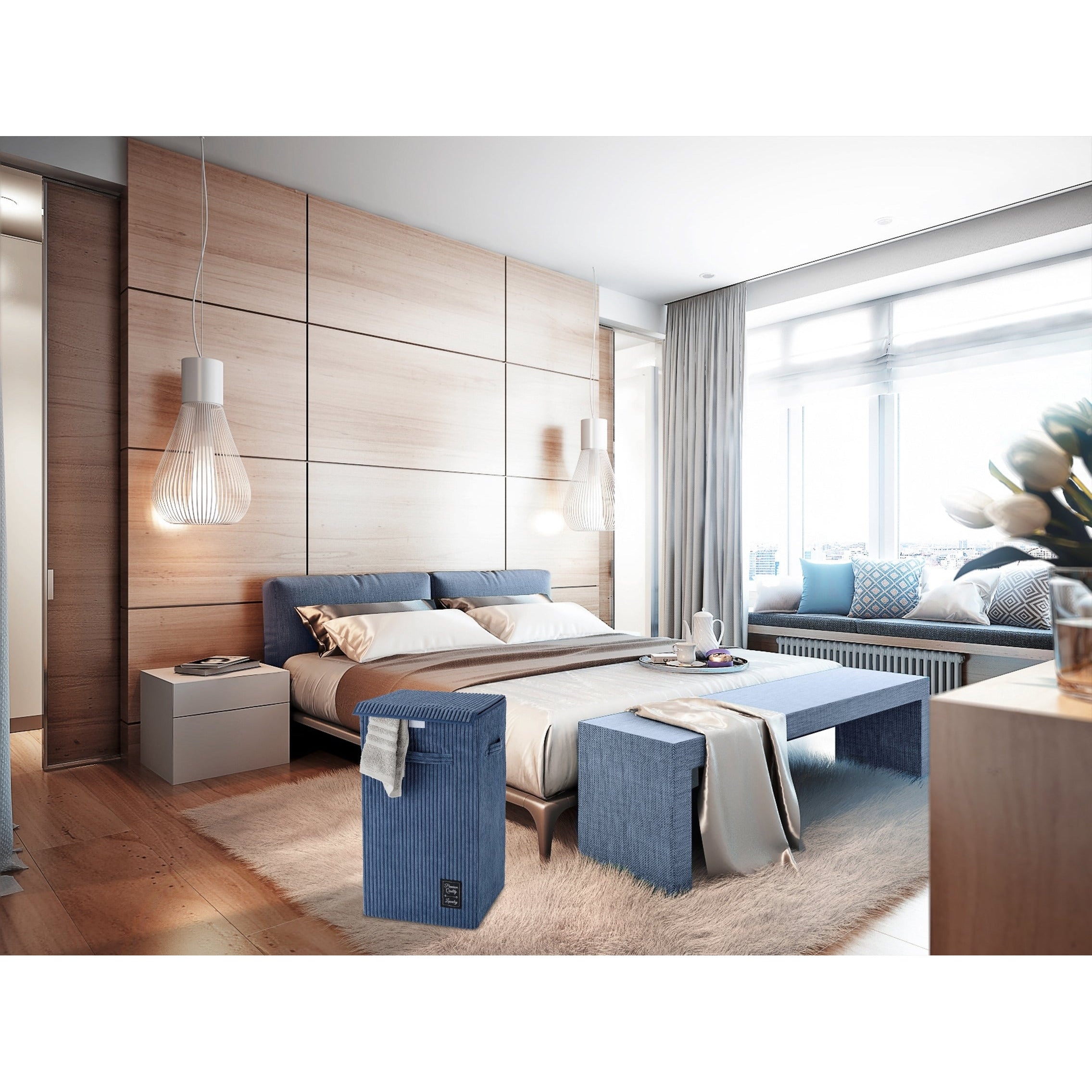 Laundry Basket 63L - Cora - Blue