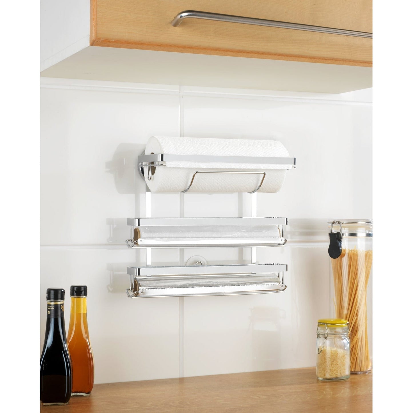 MAGIC-LOC KITCHEN ROLL HOLDER - TRIO - NO DRILLING