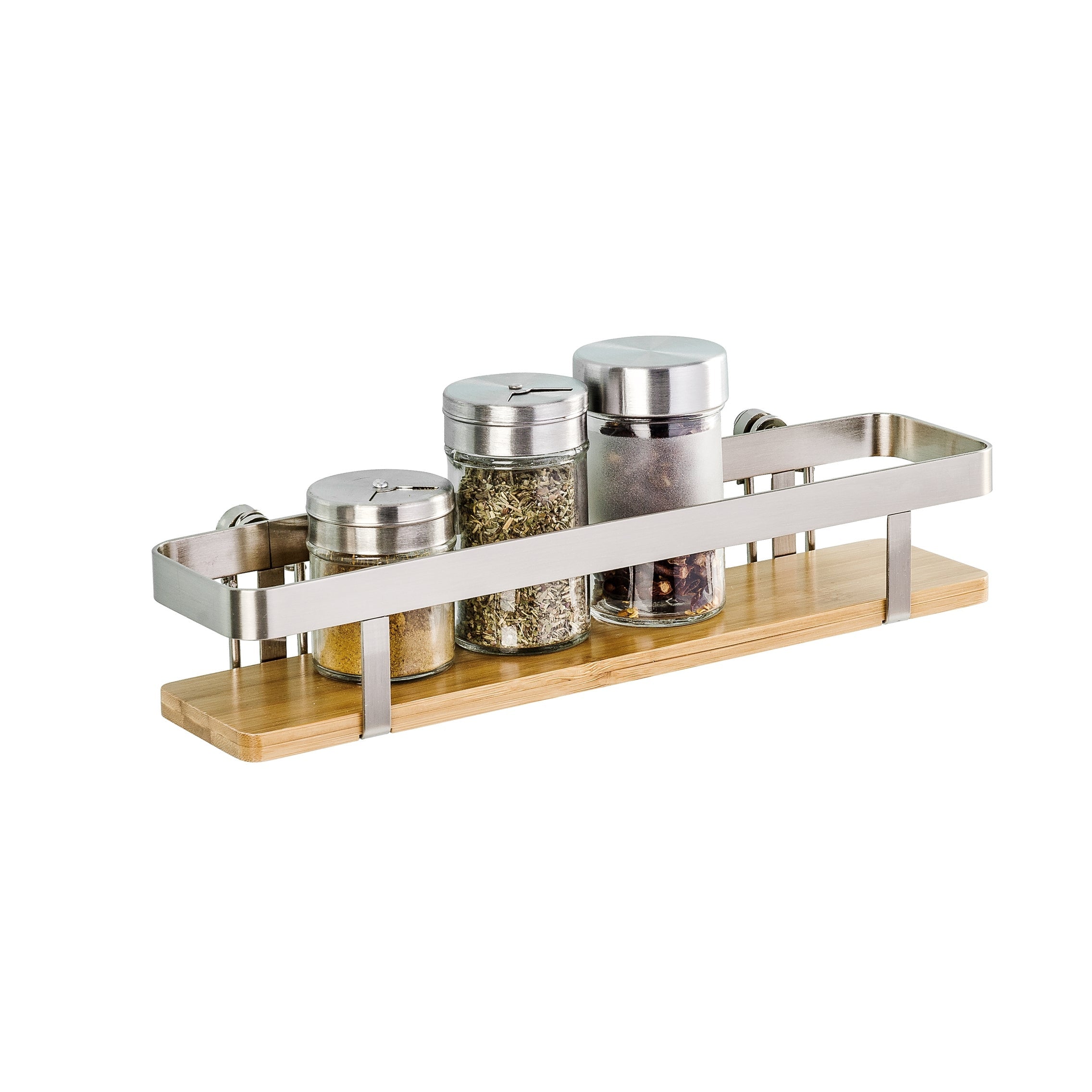 SPICE RACK - PREMIUM - STEEL & BAMBOO
