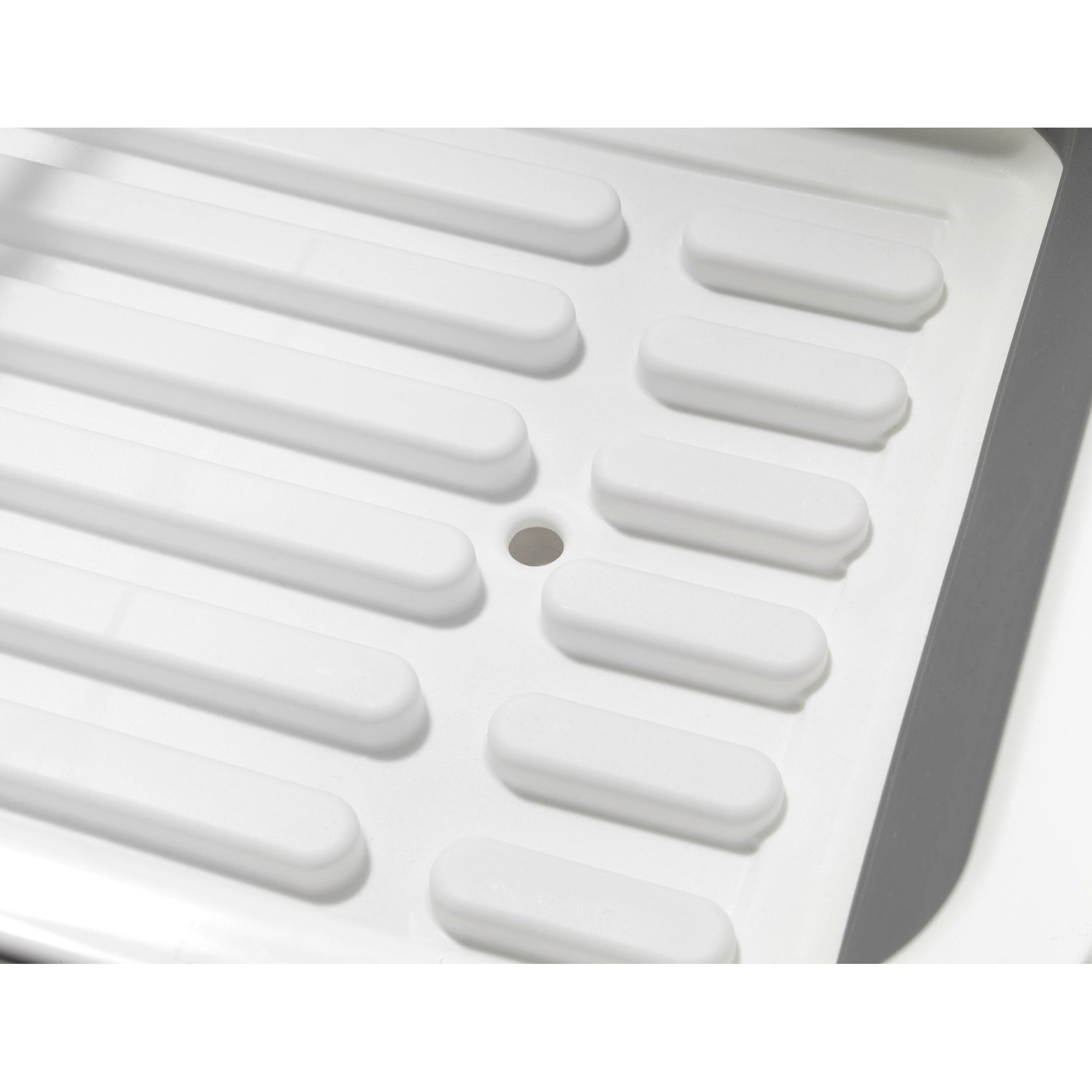 Dish Rack Foldable Silicone - 36X13X31 - White/Grey