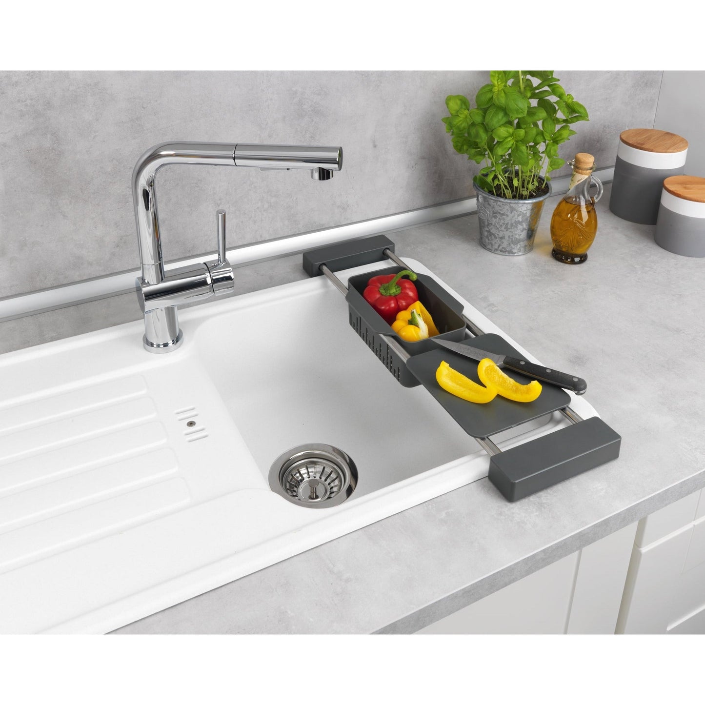 SINK CADDY CAMI EXTENDABLE ORGANISER - 43.5-77.5 X 8 X 14