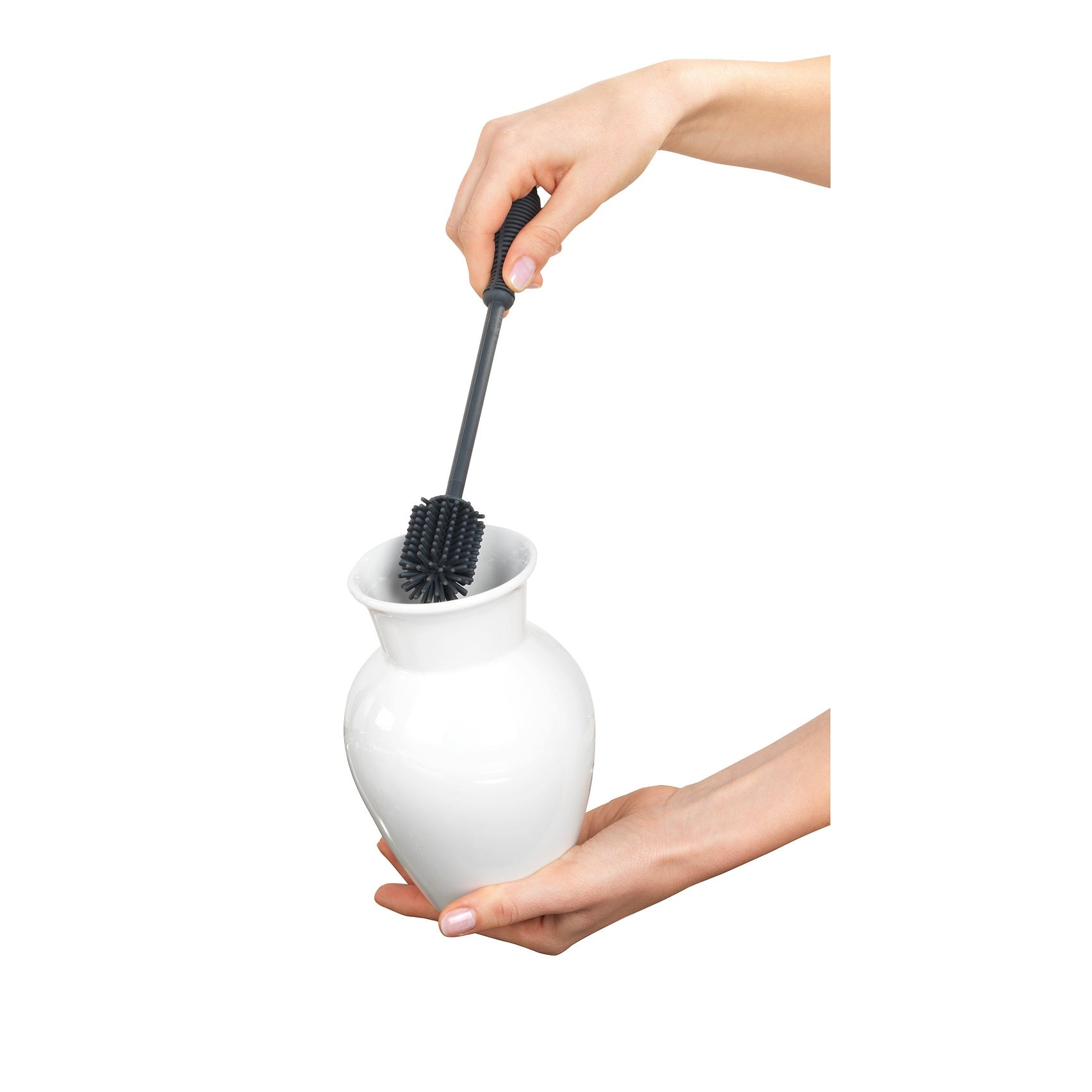 Washing-Up & Bottle Brush - Silicone - 25cm - Grey