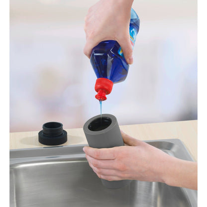 DISHWASHING LIQUID DISPENSER EASY SQUEEZ-E GREY