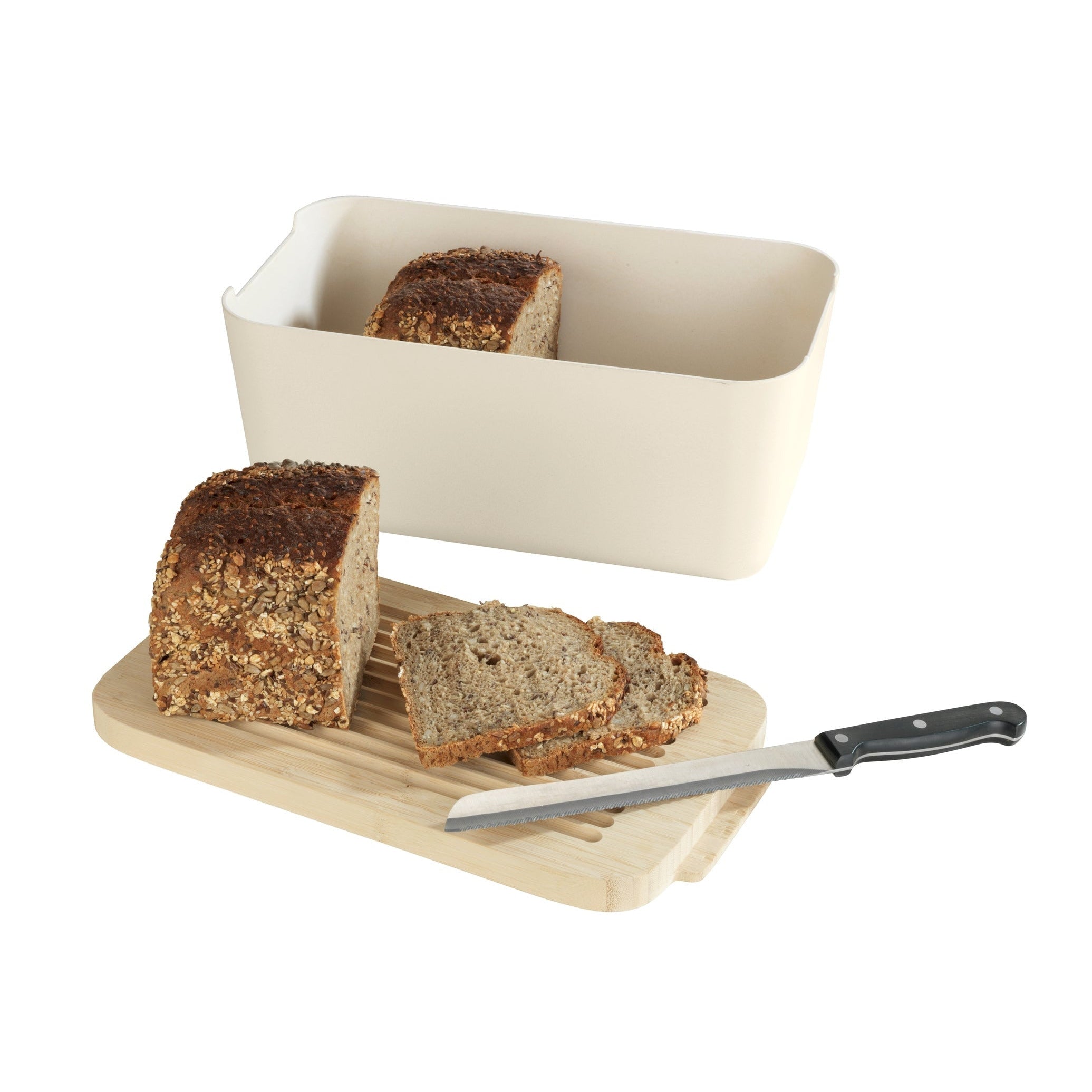 Derry Bread Box - Bamboo Lid & Integrated Cutting Board