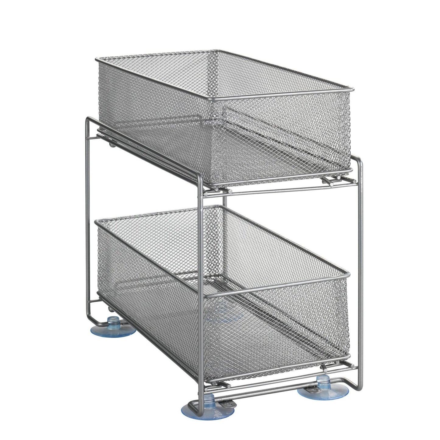 2 DRAWER & STAND - MESH METAL - SILVER MATT - GIOMA