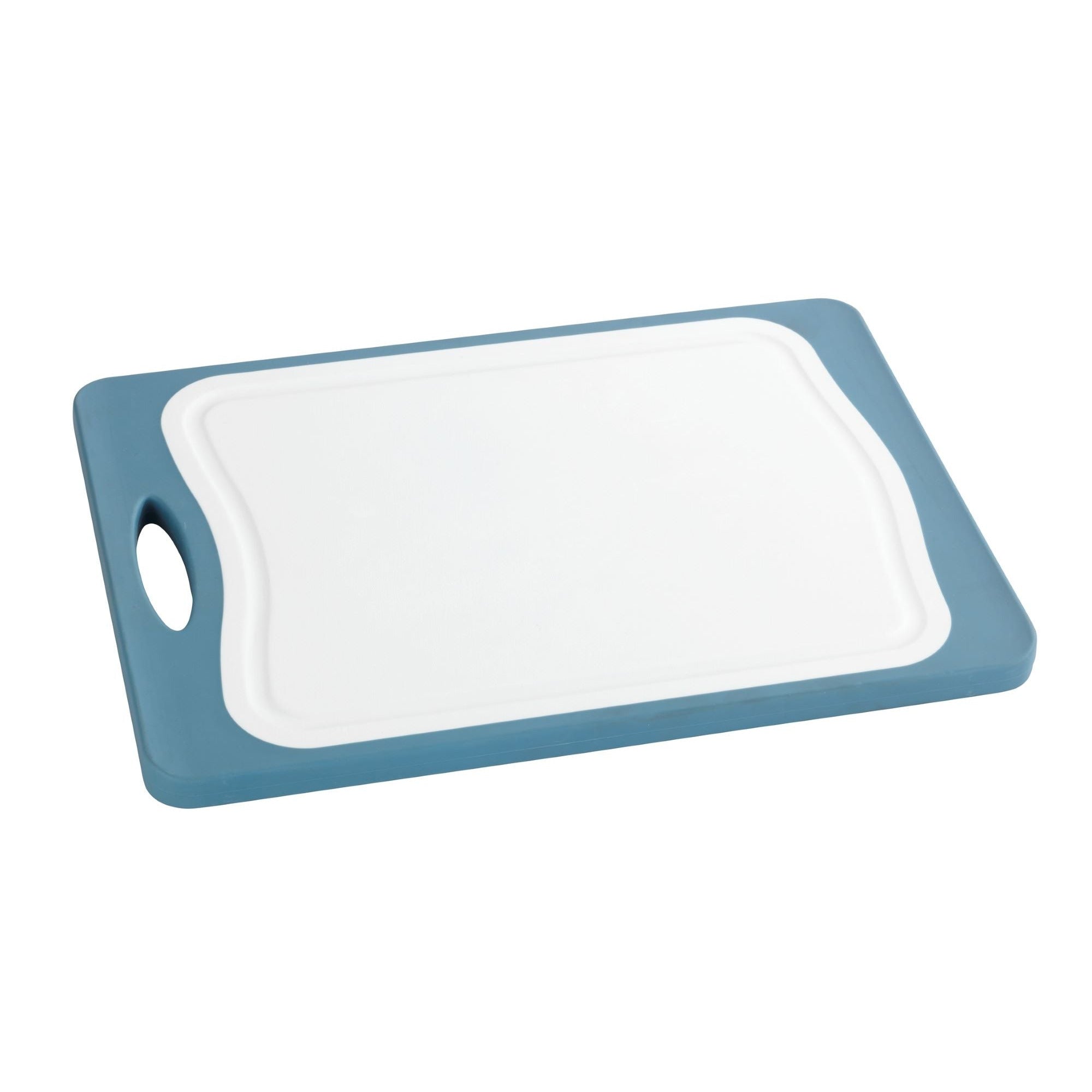 Double Sided Cutting Board - Bamboo & Pp - 33X23 - Anti-Slip Tpe - Blue