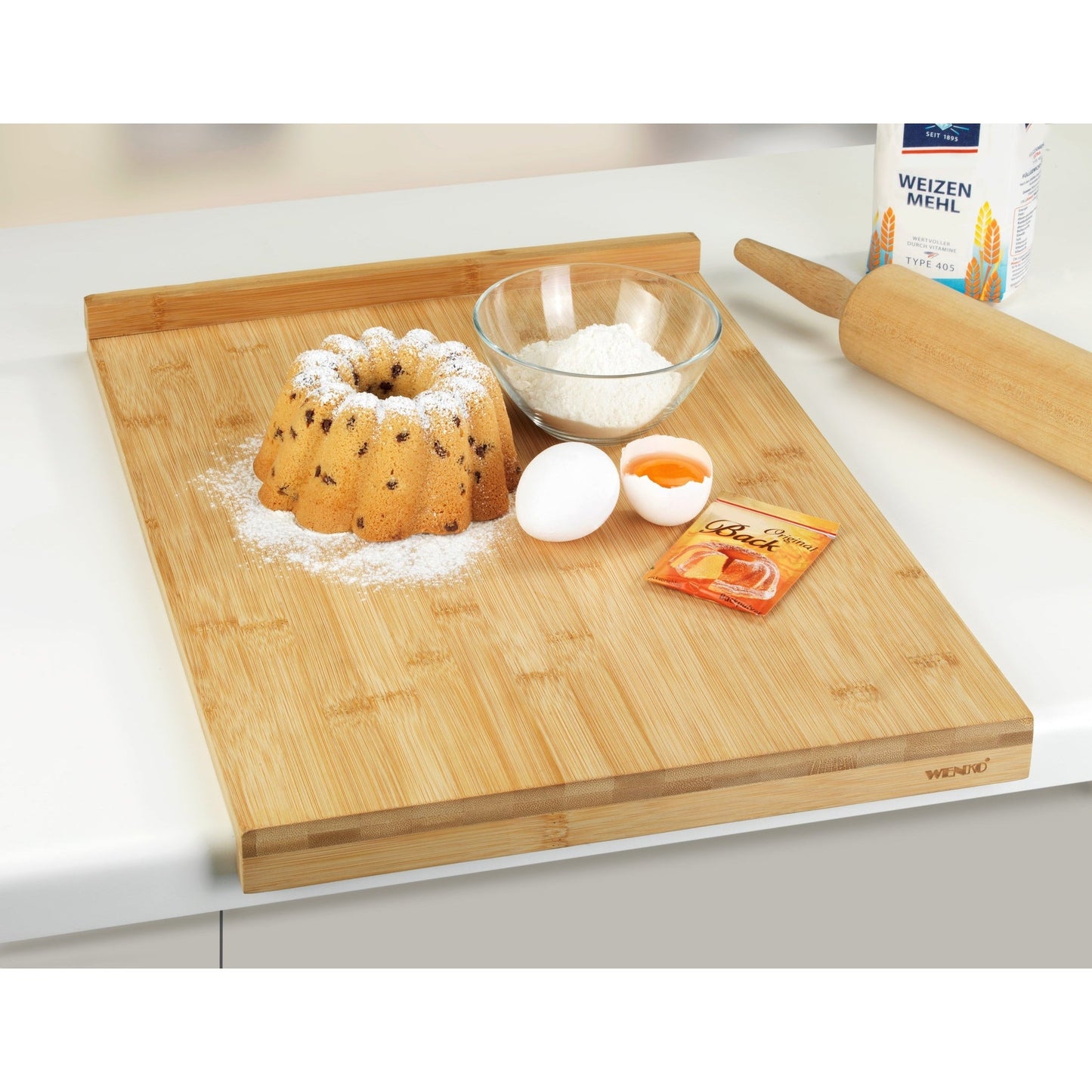 BAMBOO CUTTING BOARD - Z SHAPE - WITH EDGE - 45X1.5X35CM