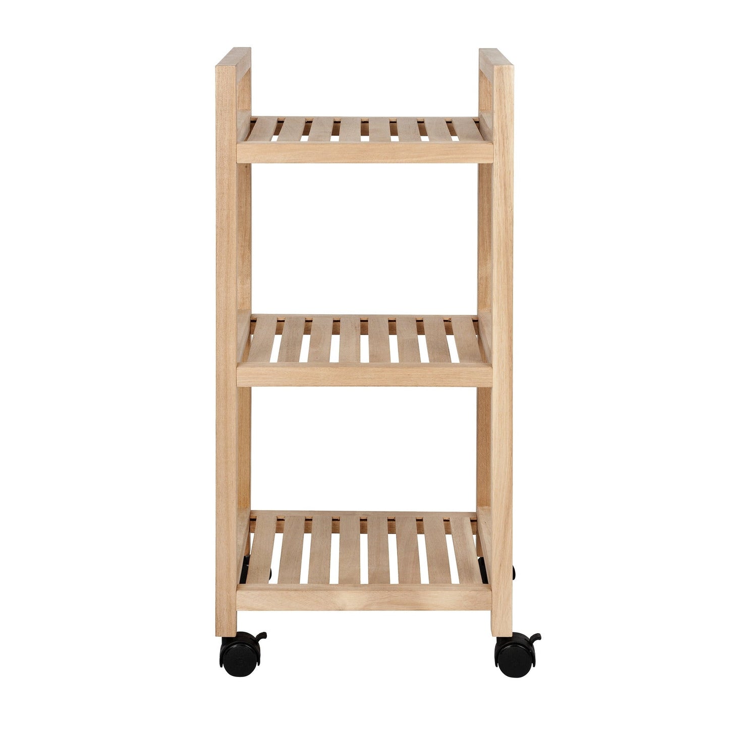 3-TIER SHELVING UNIT WITH WHEELS - ACINA RANGE - ACACIA WOOD