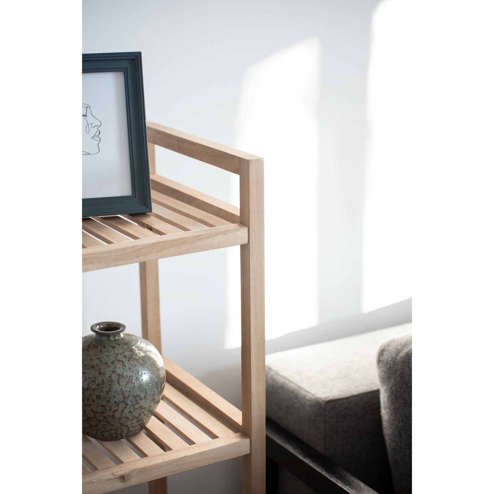 4-Tier Shelving Unit - Acina - Acacia Wood