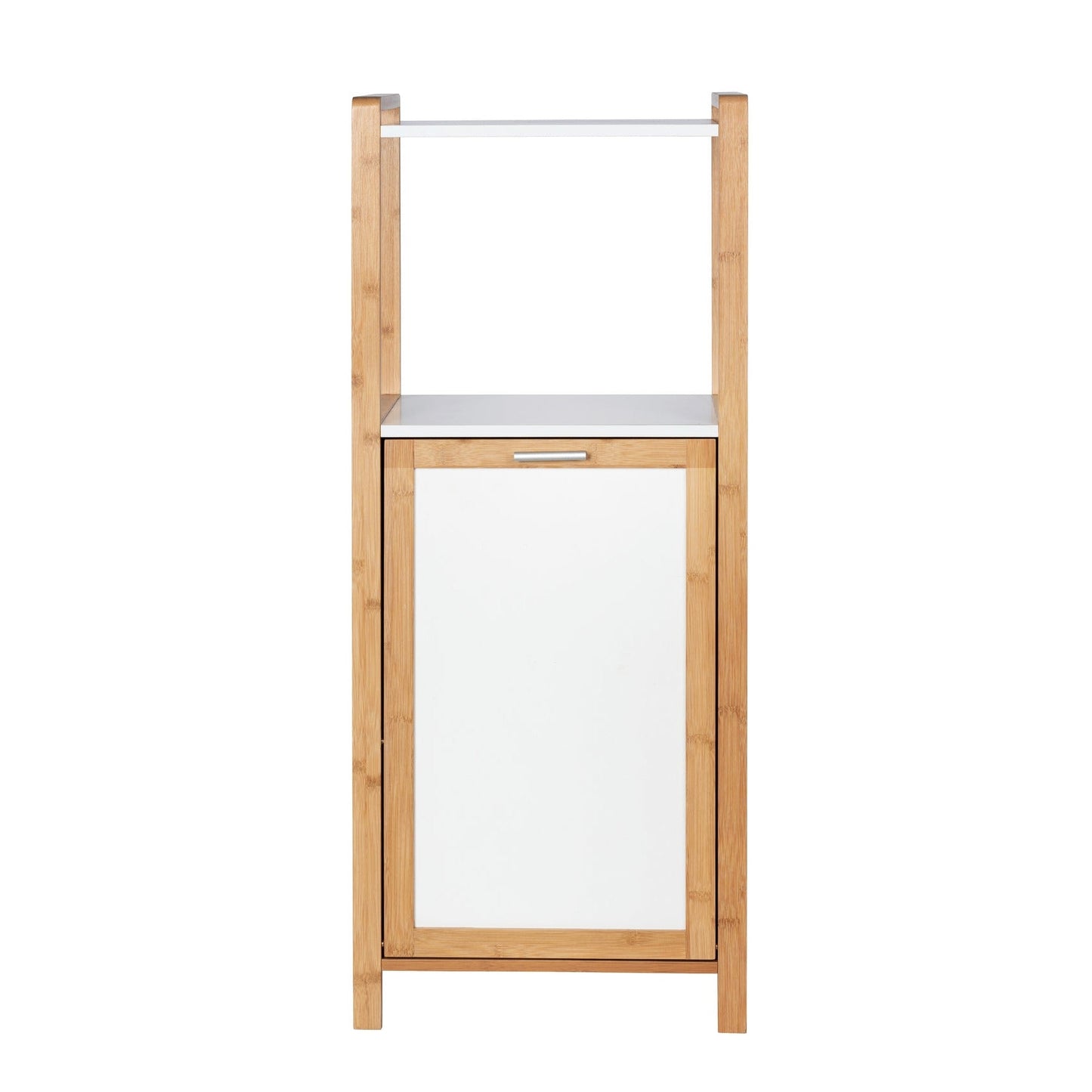 FINJA SHELF UNIT W/ LAUNDRY BASKET - BAMBOO