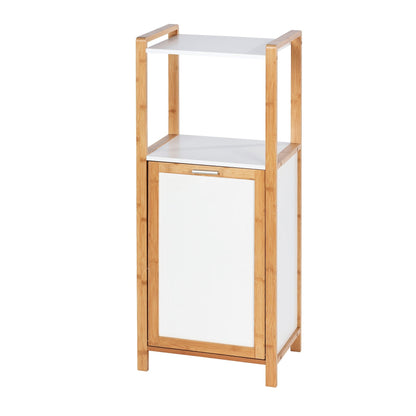 FINJA SHELF UNIT W/ LAUNDRY BASKET - BAMBOO