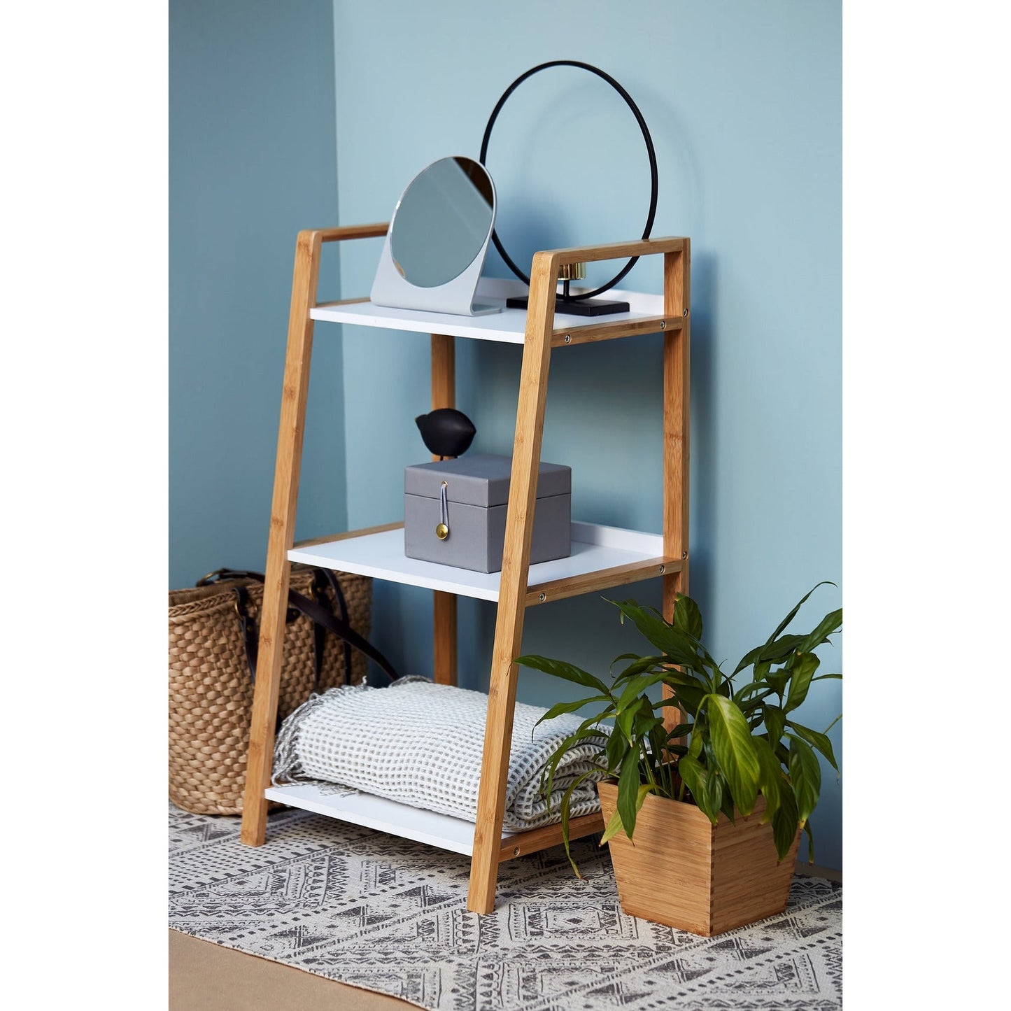 FINJA 3-TIER SHELVING UNIT - BAMBOO