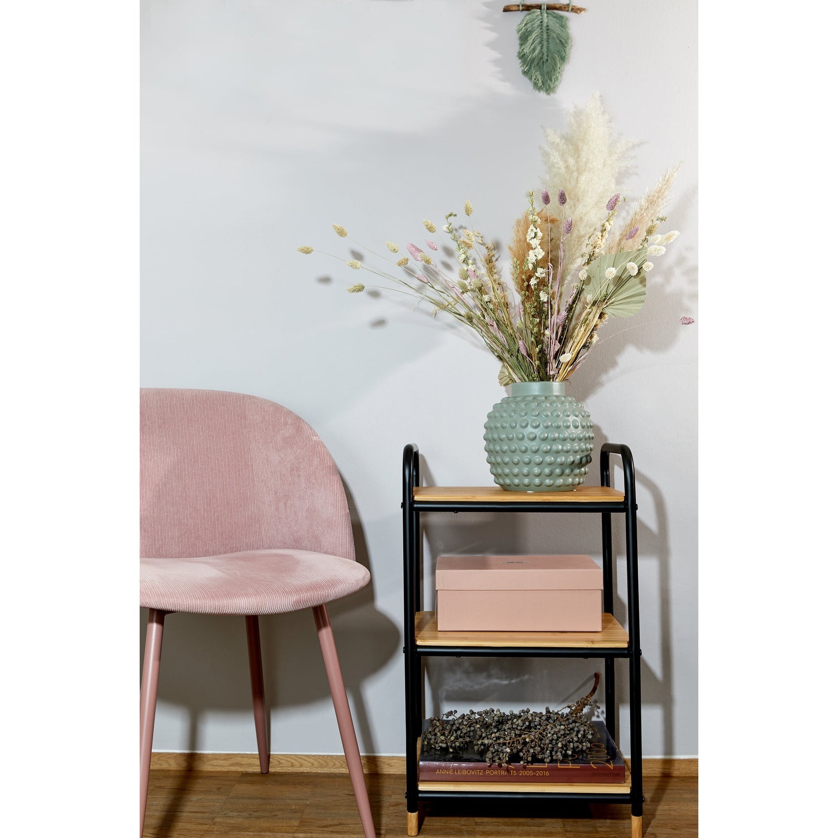 3-Tier Shelving Unit - Loft - Metal & Bamboo