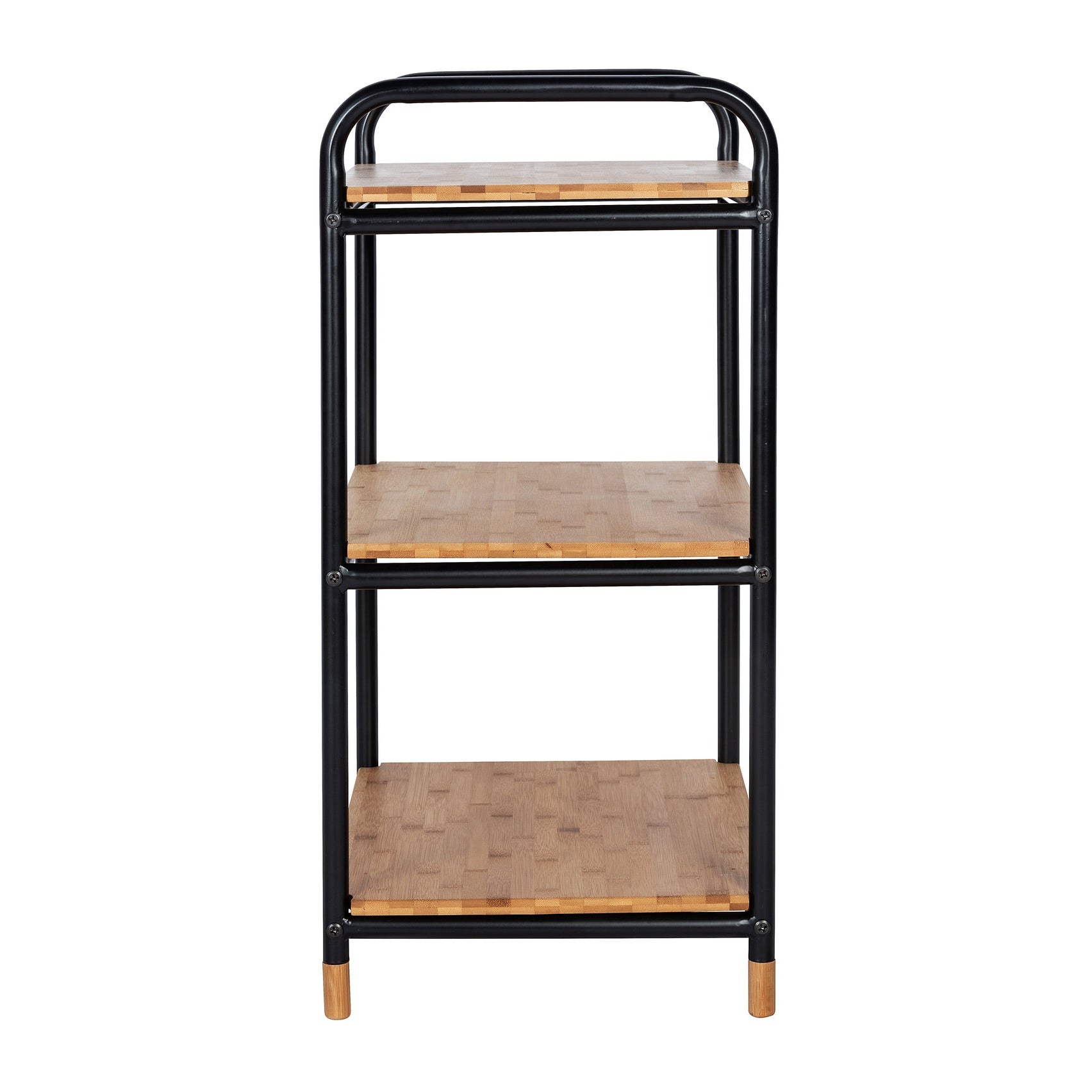 3-Tier Shelving Unit - Loft - Metal & Bamboo