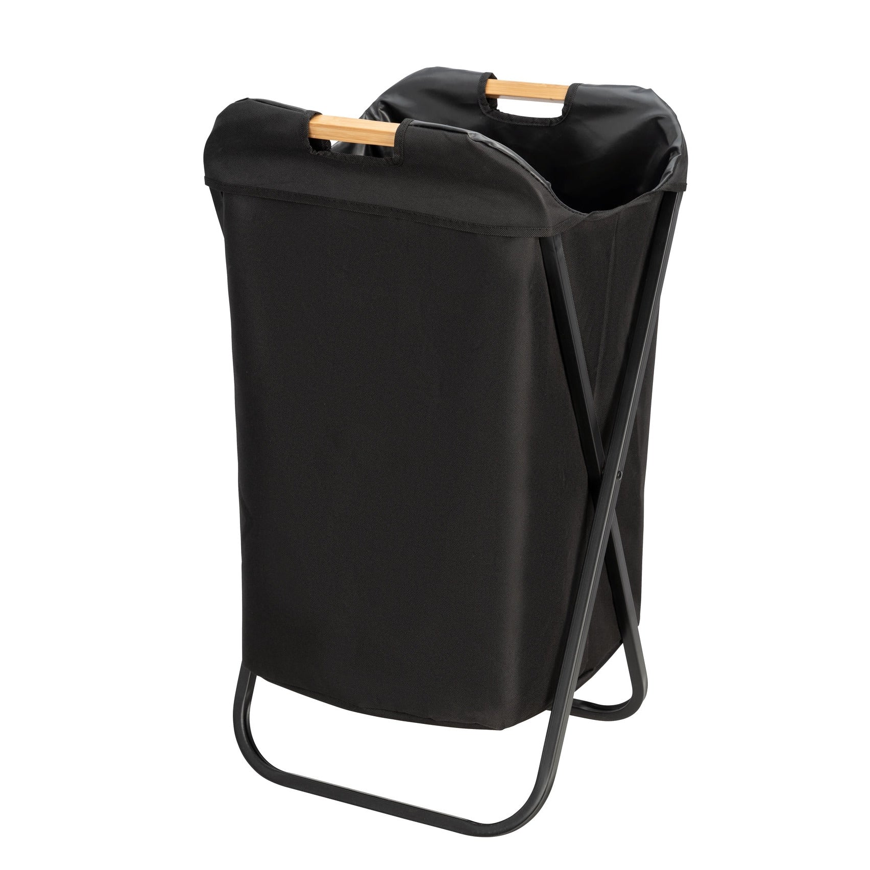 Laundry Basket 72L - Foldable Frame - Loft - Black