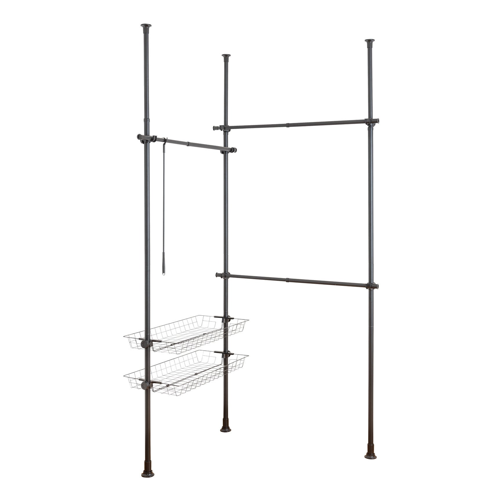 Clothing Organizer - Adjustable Telescopic System - Herkules - Duo Black