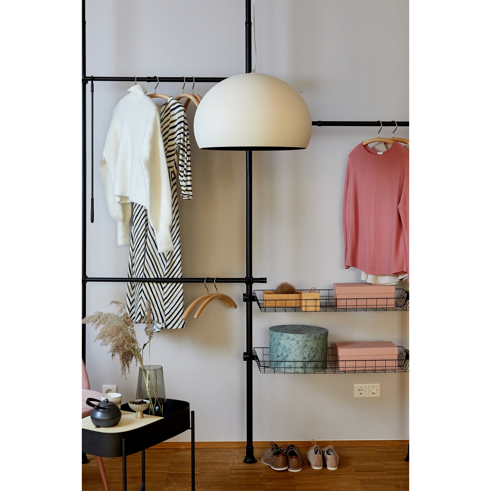 Clothing Organizer - Adjustable Telescopic System - Herkules - Duo Black