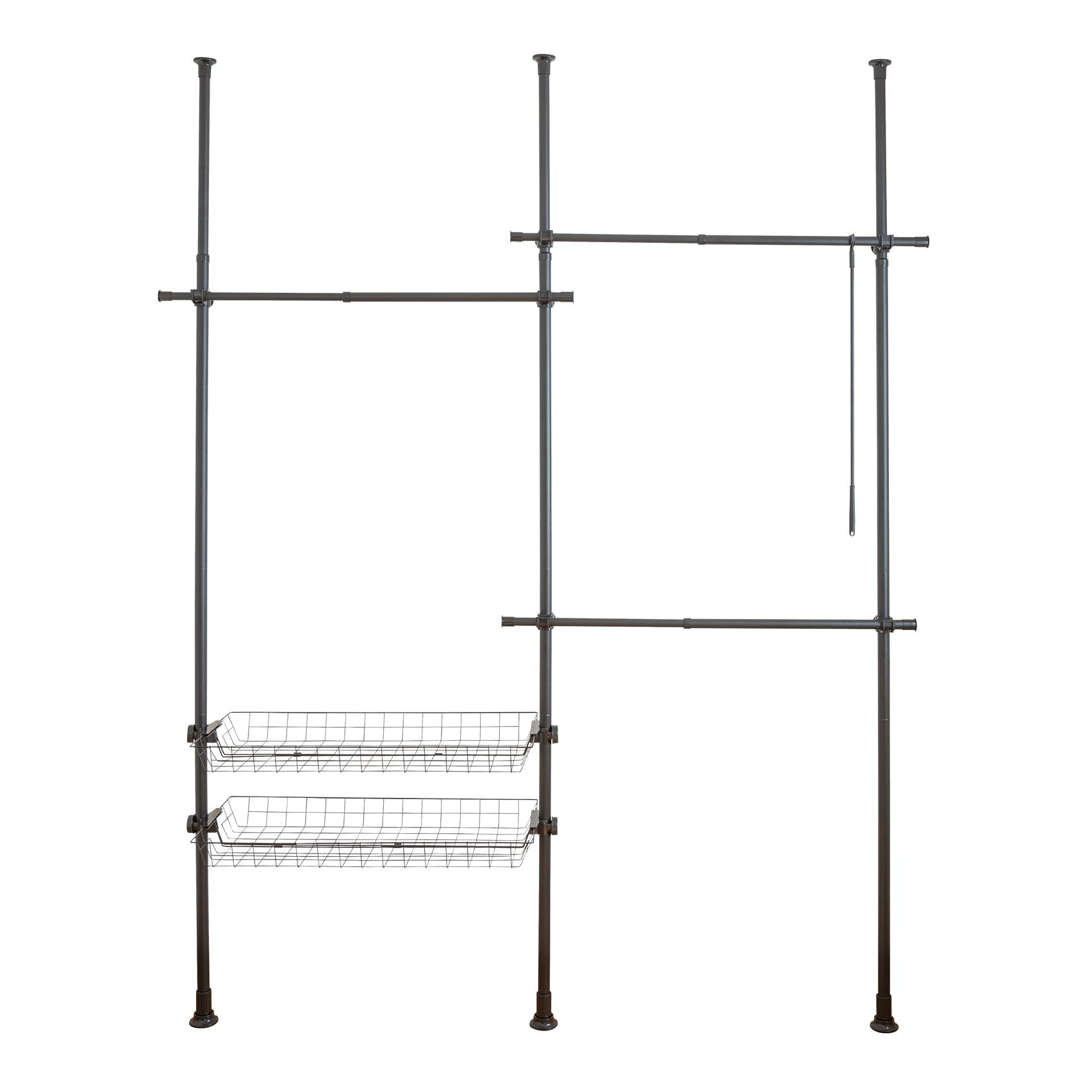 Clothing Organizer - Adjustable Telescopic System - Herkules - Duo Black