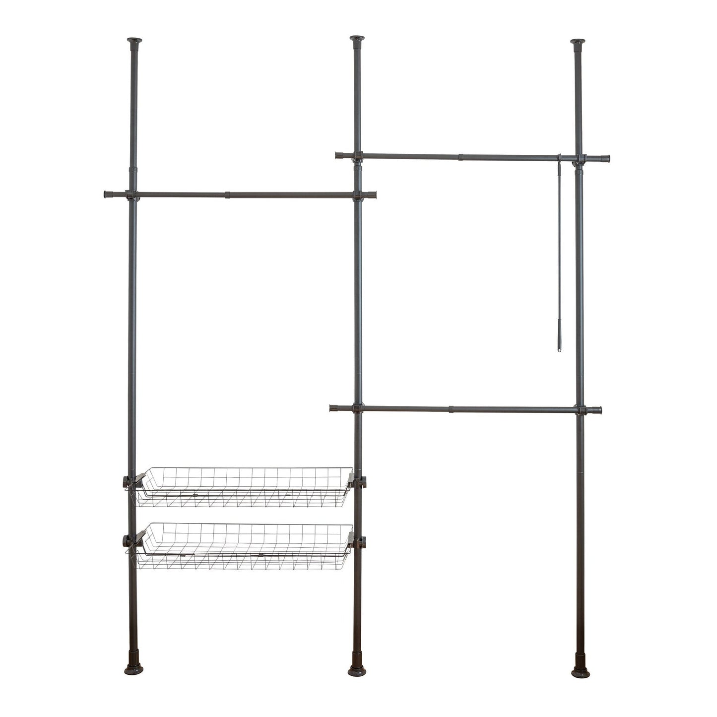 CLOTHING ORGANIZER  - ADJUSTABLE TELESCOPIC SYSTEM - HERKULES - DUO BLACK