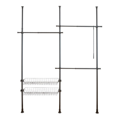 CLOTHING ORGANIZER  - ADJUSTABLE TELESCOPIC SYSTEM - HERKULES - DUO BLACK