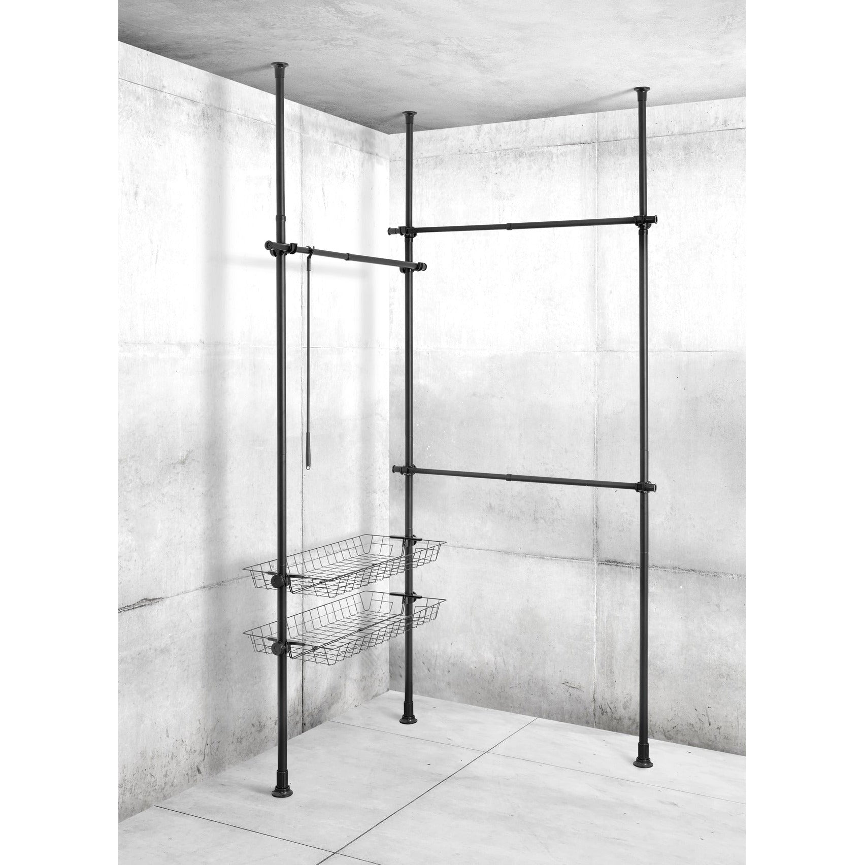Clothing Organizer - Adjustable Telescopic System - Herkules - Duo Black