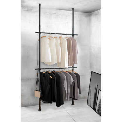 CLOTHING ORGANIZER - ADJUSTABLE TELESCOPIC SYSTEM - HERKULES - BASIC BLACK