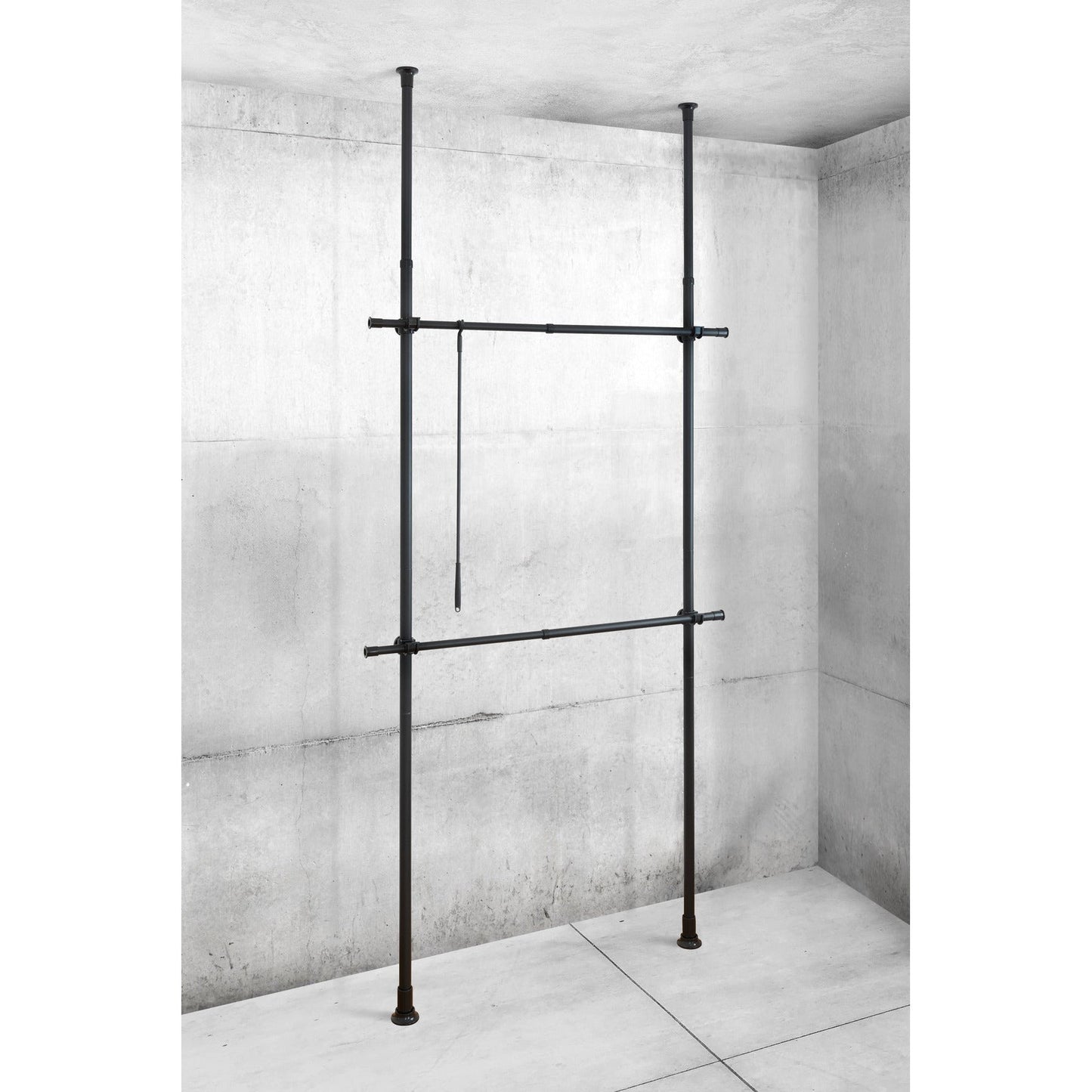 CLOTHING ORGANIZER - ADJUSTABLE TELESCOPIC SYSTEM - HERKULES - BASIC BLACK