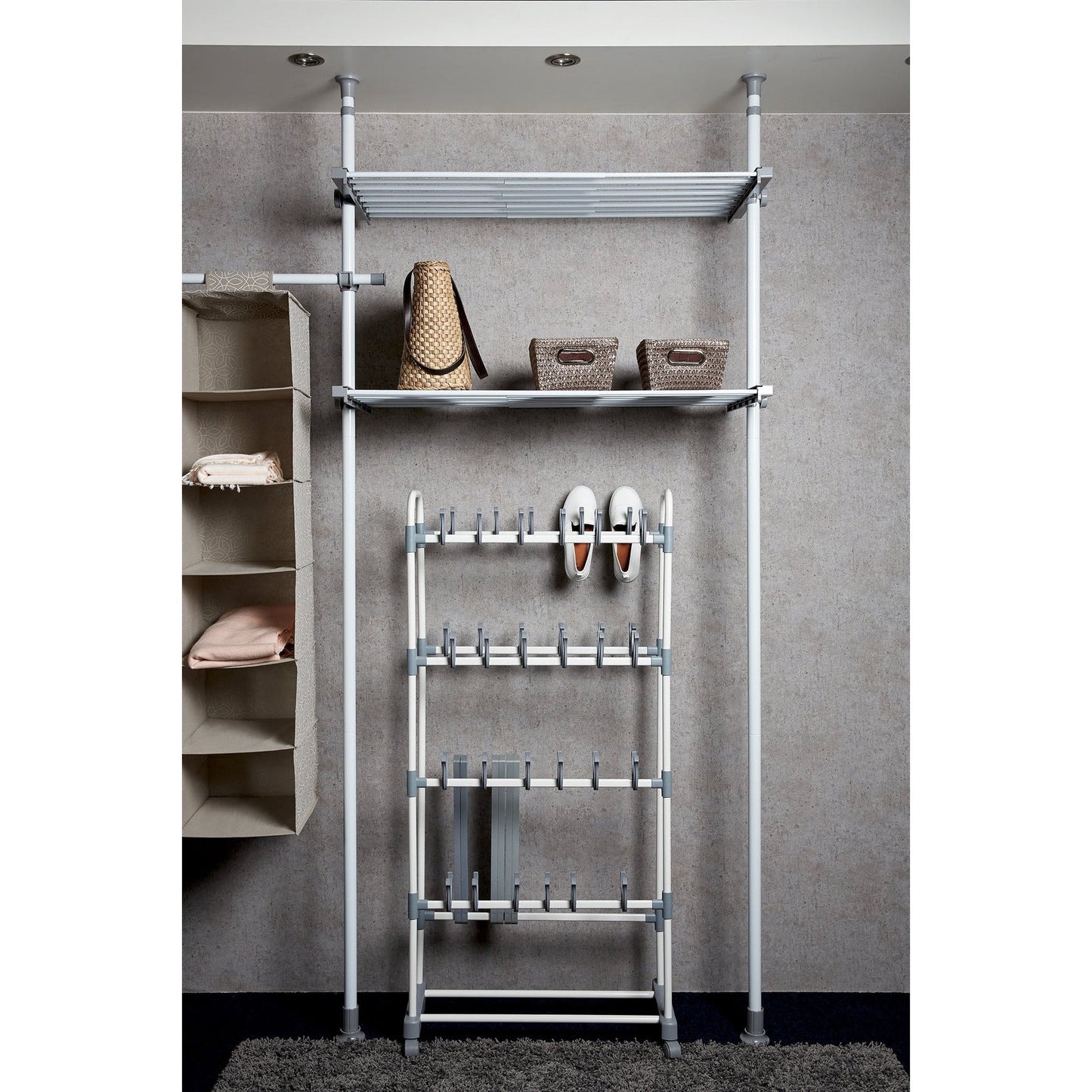 HERKULES DUO TELESCOPIC CLOTHES RACK SYSTEM