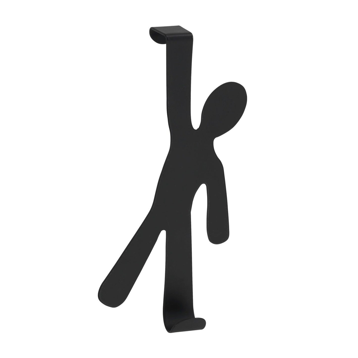 DOOR-MOUNTED HOOK MAN -  STEEL -  BLACK 2.5 X 8 X 15CM