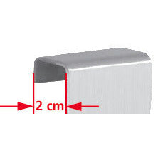 Door-Mounted Hook Man - Steel - Matt Silver 2.5x8x15cm