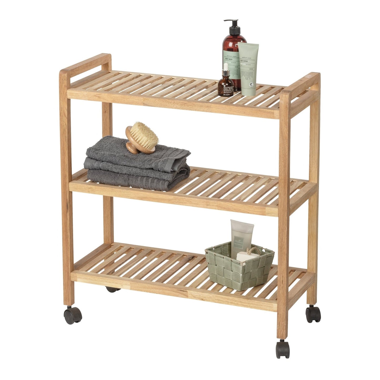 3-TIER ROLLER TROLLEY SHELF - NORWAY RANGE - WIDE