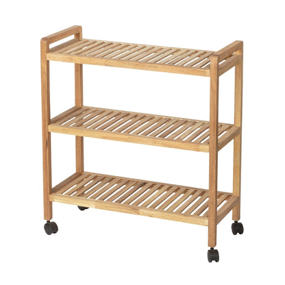 3-TIER ROLLER TROLLEY SHELF - NORWAY RANGE - WIDE