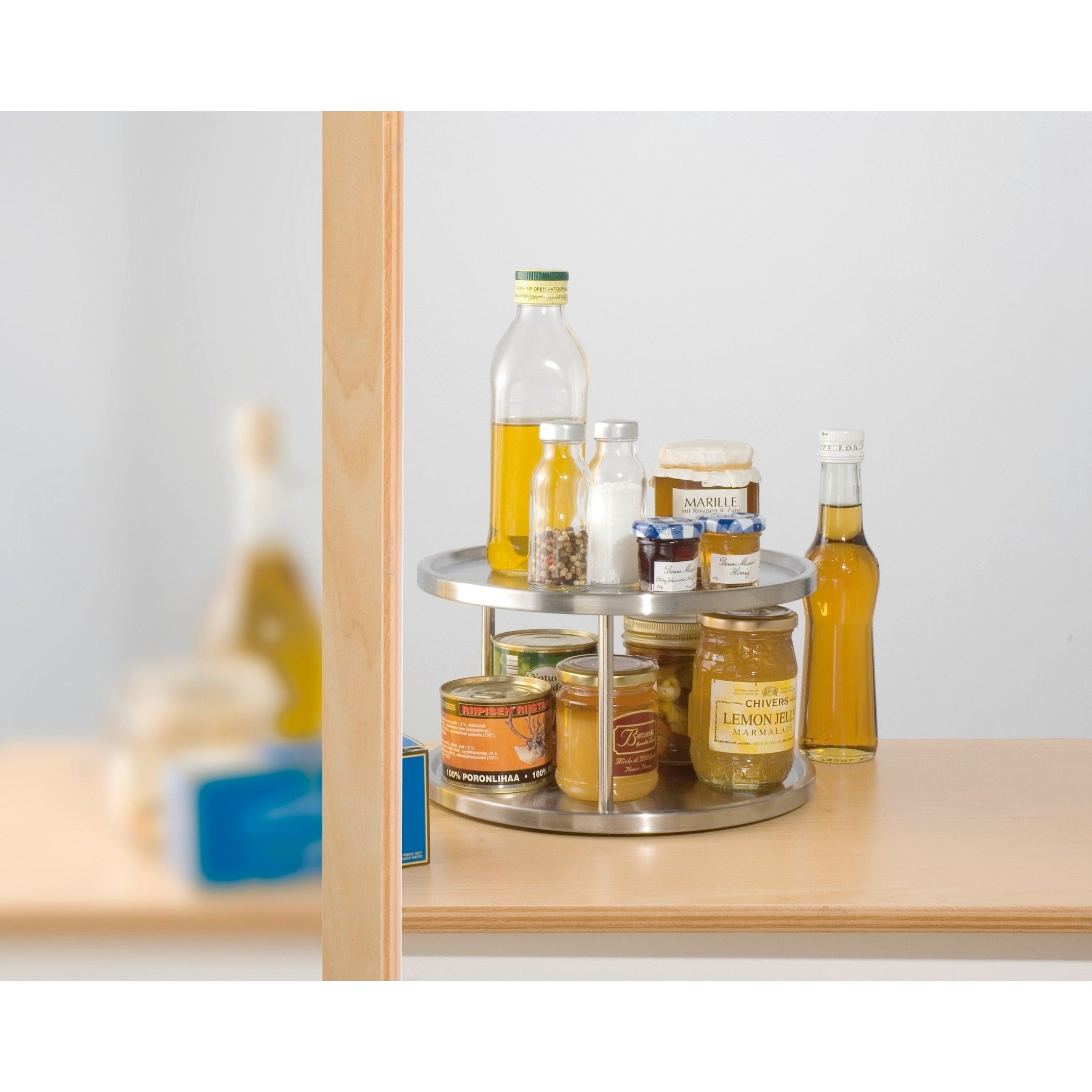 Cupboard Turntable - 2-Tier Lazy Susan - Duo - Stainless Steel