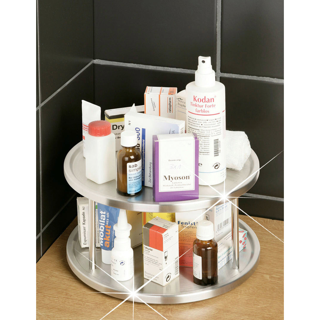Cupboard Turntable - 2-Tier Lazy Susan - Duo - Stainless Steel