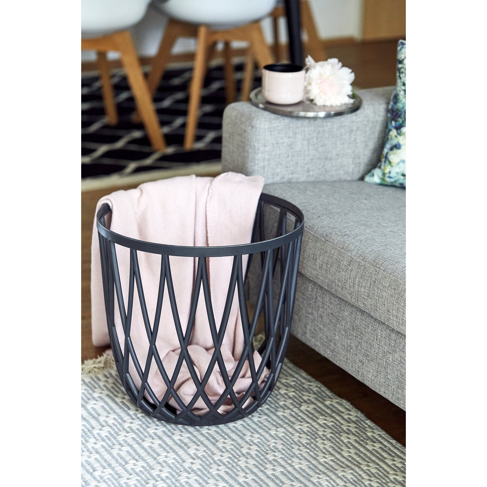 Bathroom Stool / Laundry Basket - Omio - Anthracite