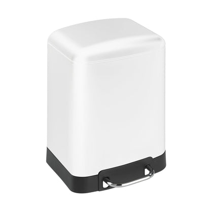 PEDAL BIN - 6L - STUDIO RANGE - EASY CLOSE - WHITE