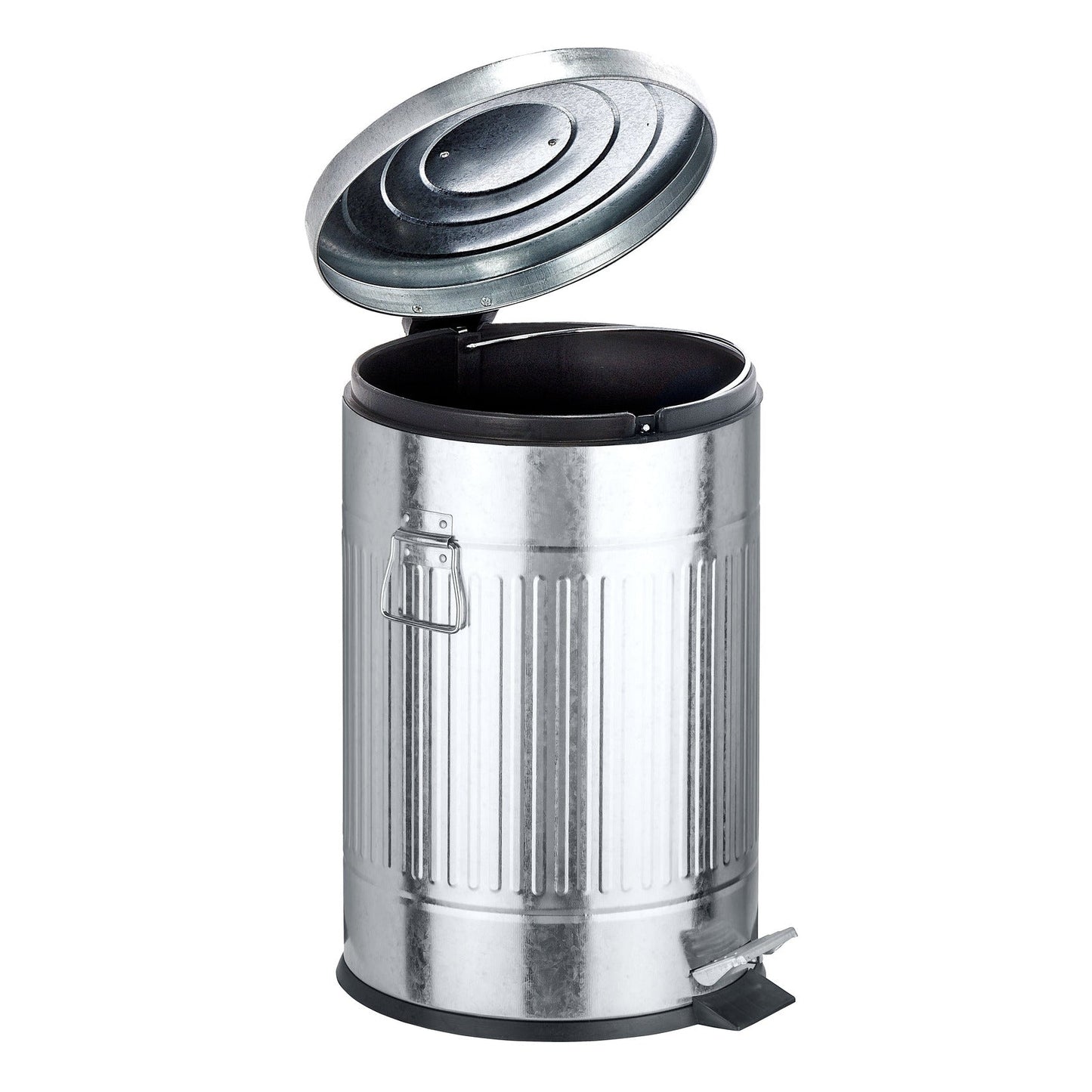 20L PEDAL BIN - NEW YORK RETRO STYLE - EASY CLOSE - SILVER