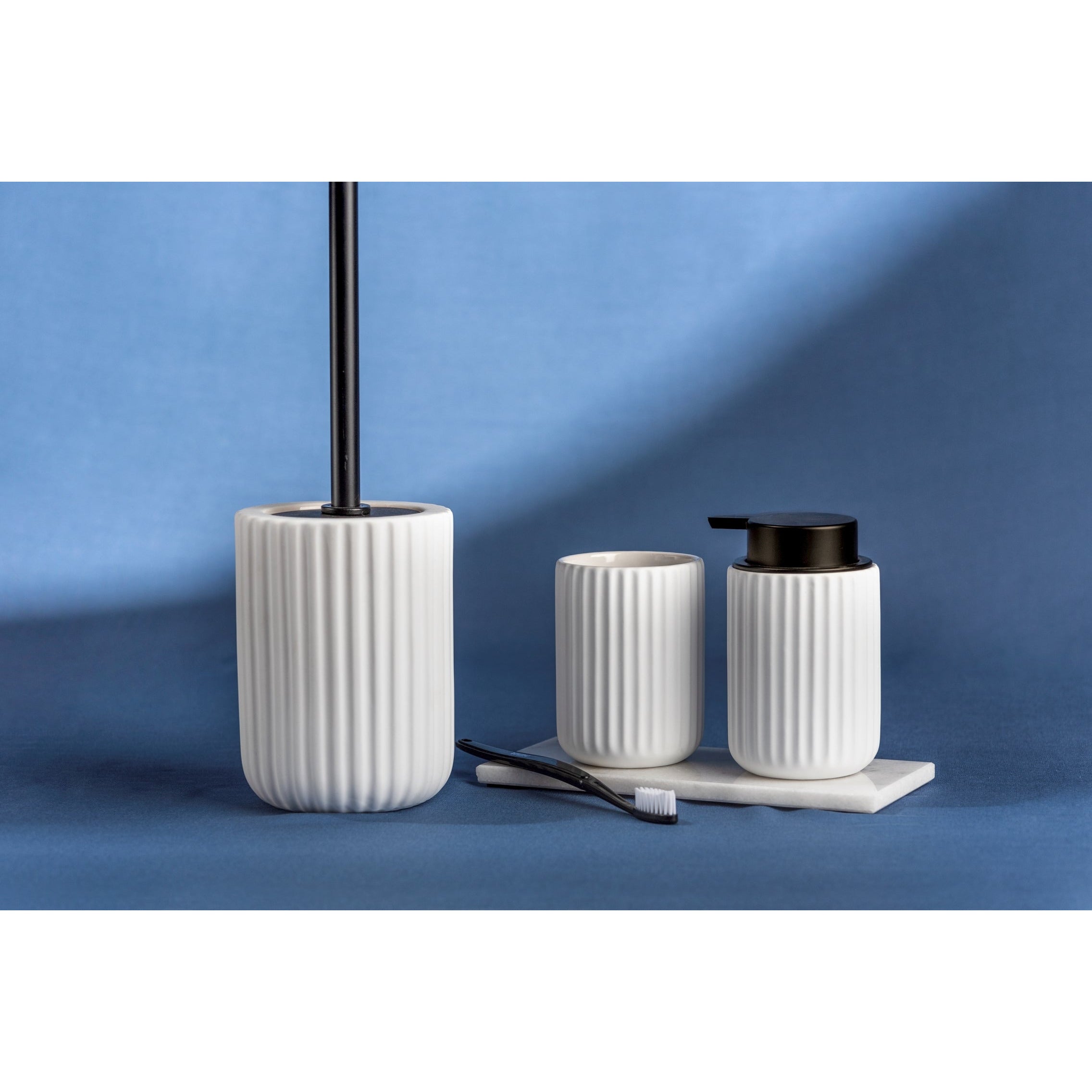Toilet Brush - Belluno - White - Ceramic