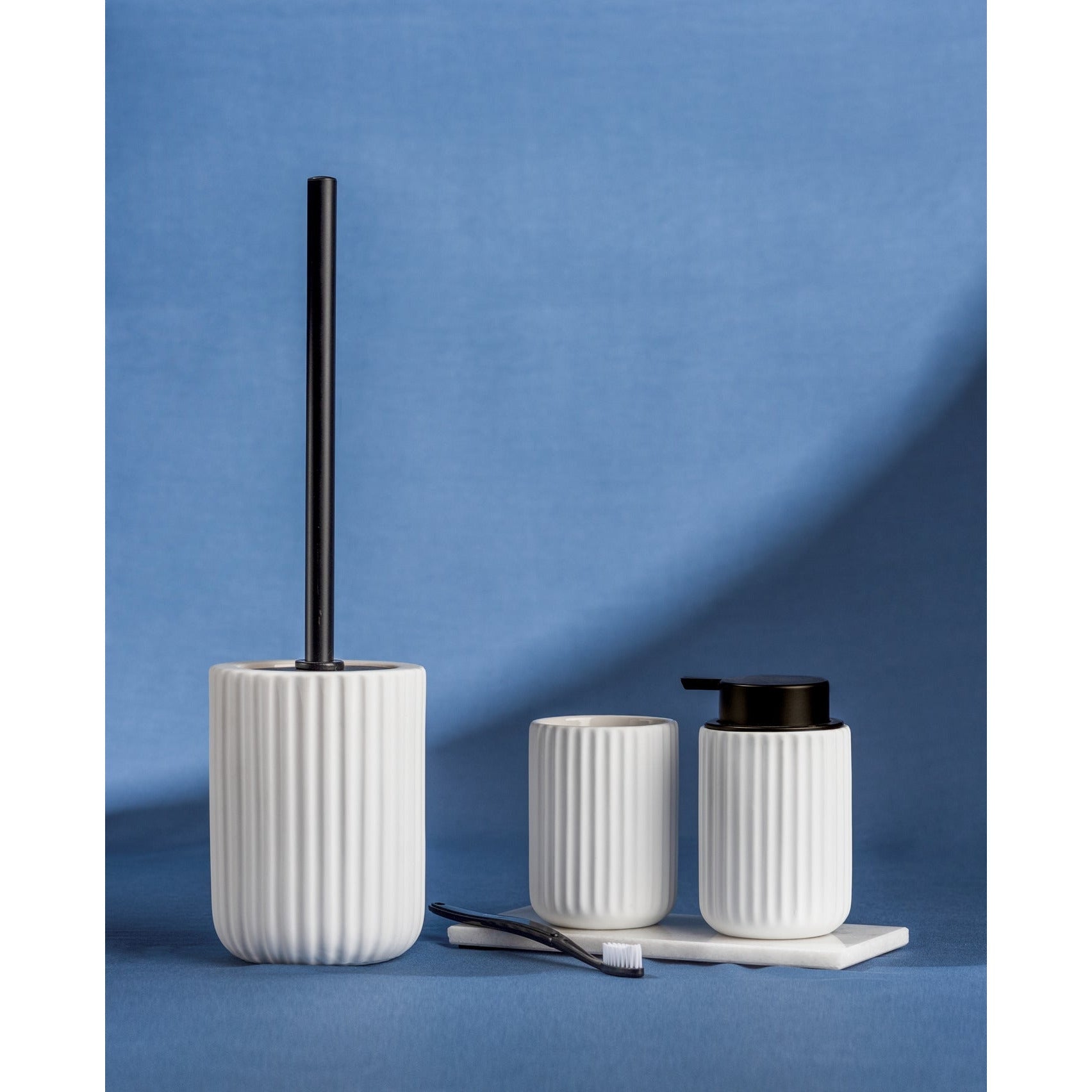 Toilet Brush - Belluno - White - Ceramic