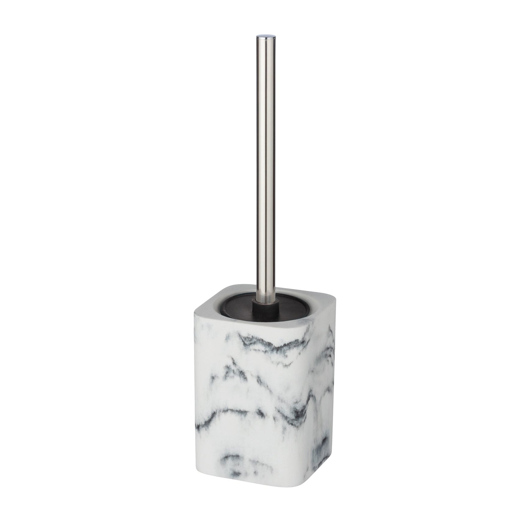 Toilet Brush - Desio - Marble-Look Polyresin - White/Grey