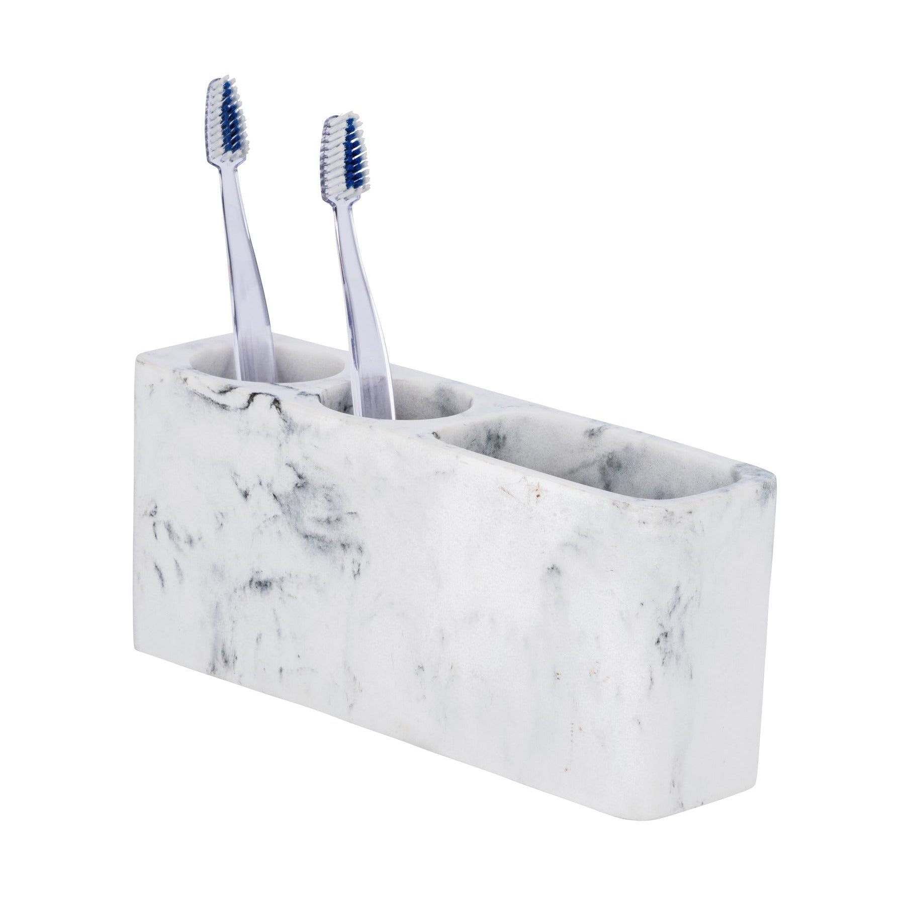 Universal Holder - Desio - Marble-Look Polyresin - White/Grey