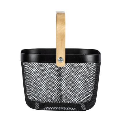 BATHROOM BASKET - PADUA RANGE - BAMBOO / STEEL