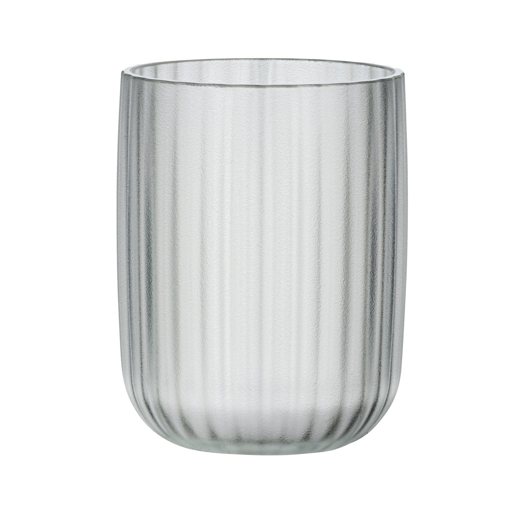 TOOTHBRUSH TUMBLER - AGROPOLI RANGE - WHITE  - FROSTED PLASTIC