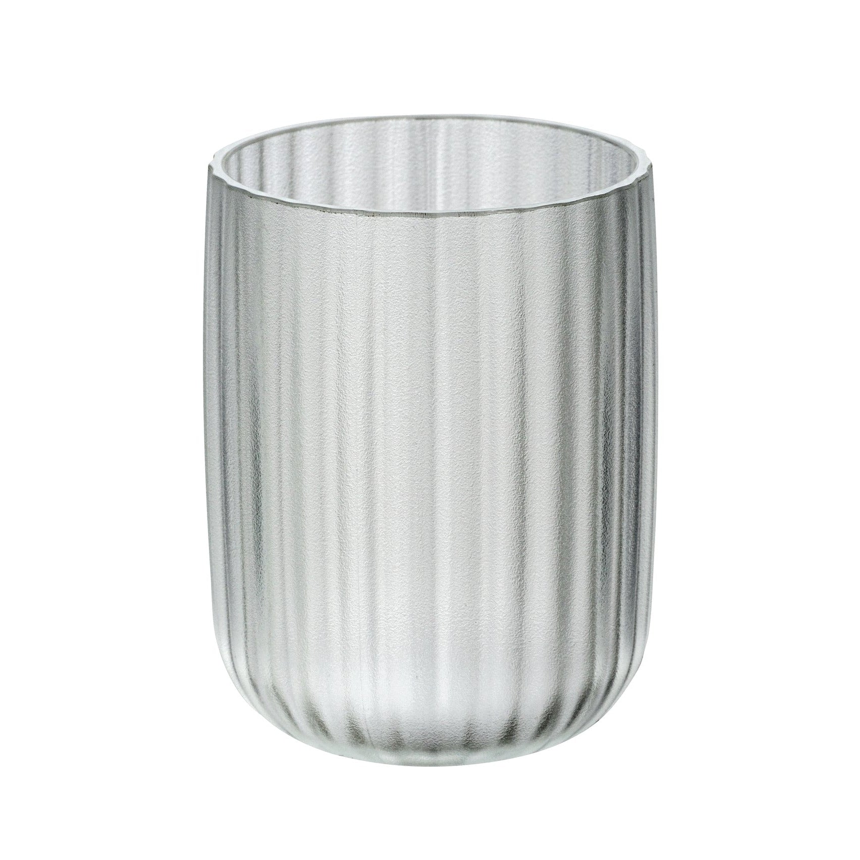 TOOTHBRUSH TUMBLER - AGROPOLI RANGE - WHITE  - FROSTED PLASTIC
