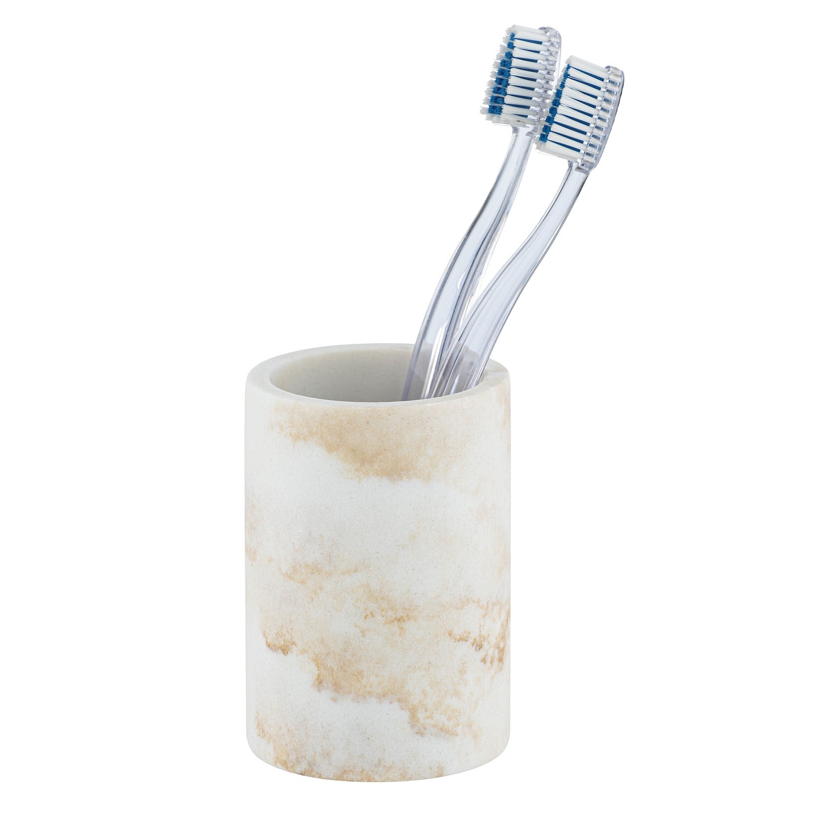 TOOTHBRUSH TUMBLER - ODOS RANGE - POLYRESIN - WHITE
