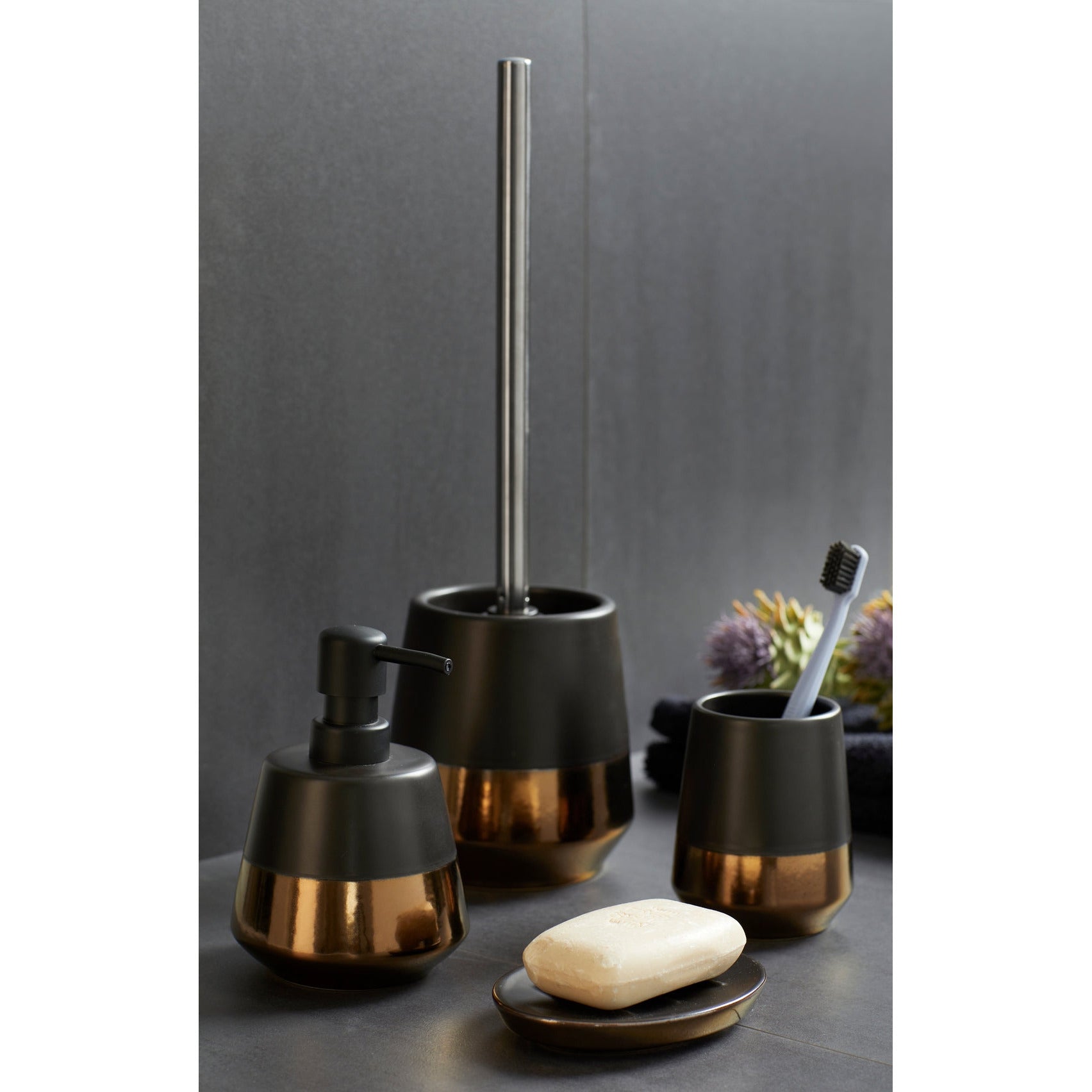 SOAP DISPENSER - BRANDOL - CERAMIC - BLACK